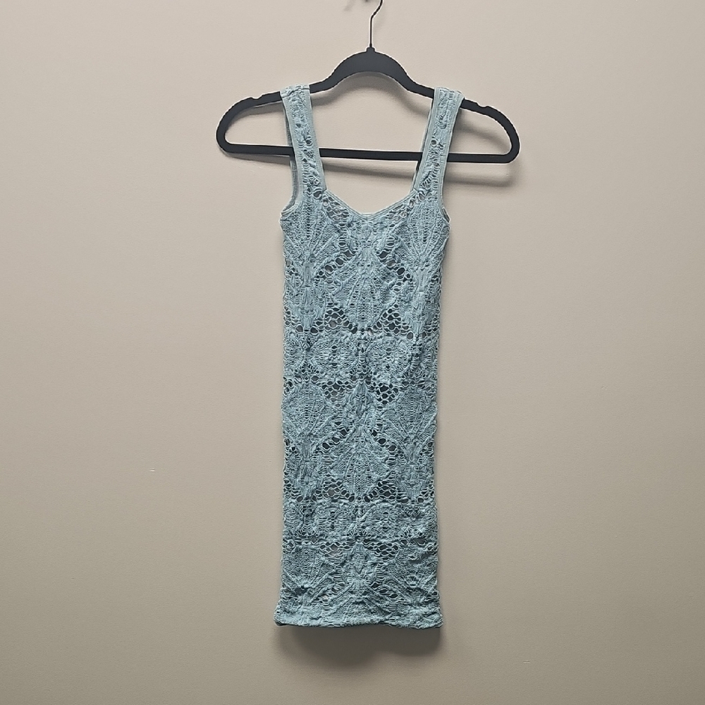 Free People Light Blue Lace Dress